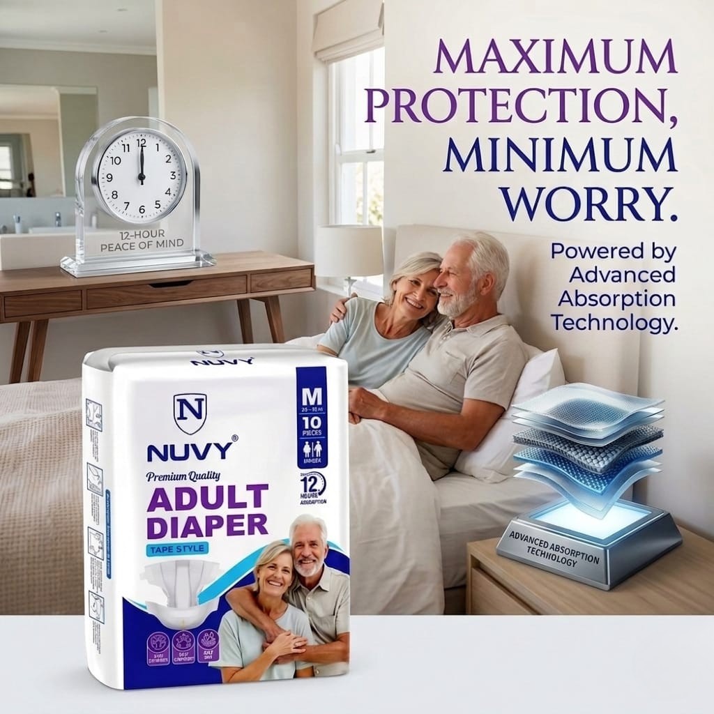 Nuvy Premium Adult Diaper - Tape Style