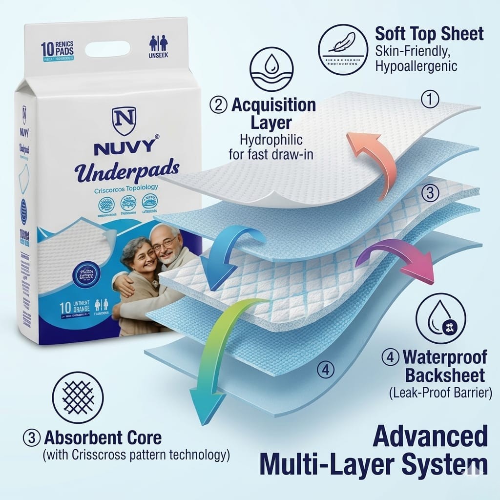 Nuvy Premium Adult Underpads (Ultra-Absorbent Disposable Bed Pads)