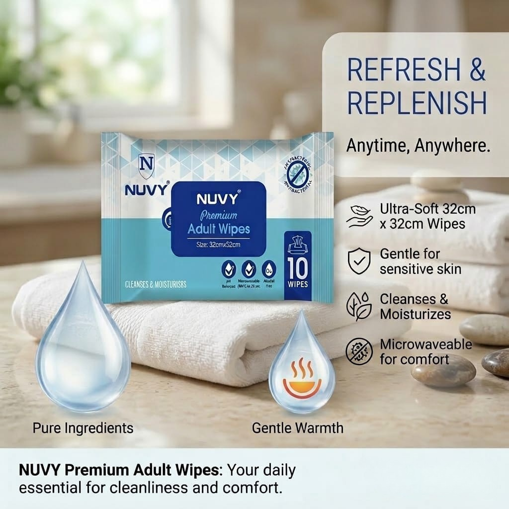Nuvy Premium Adult Wet Wipes